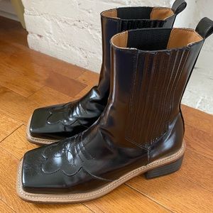 Black midi boot size 7